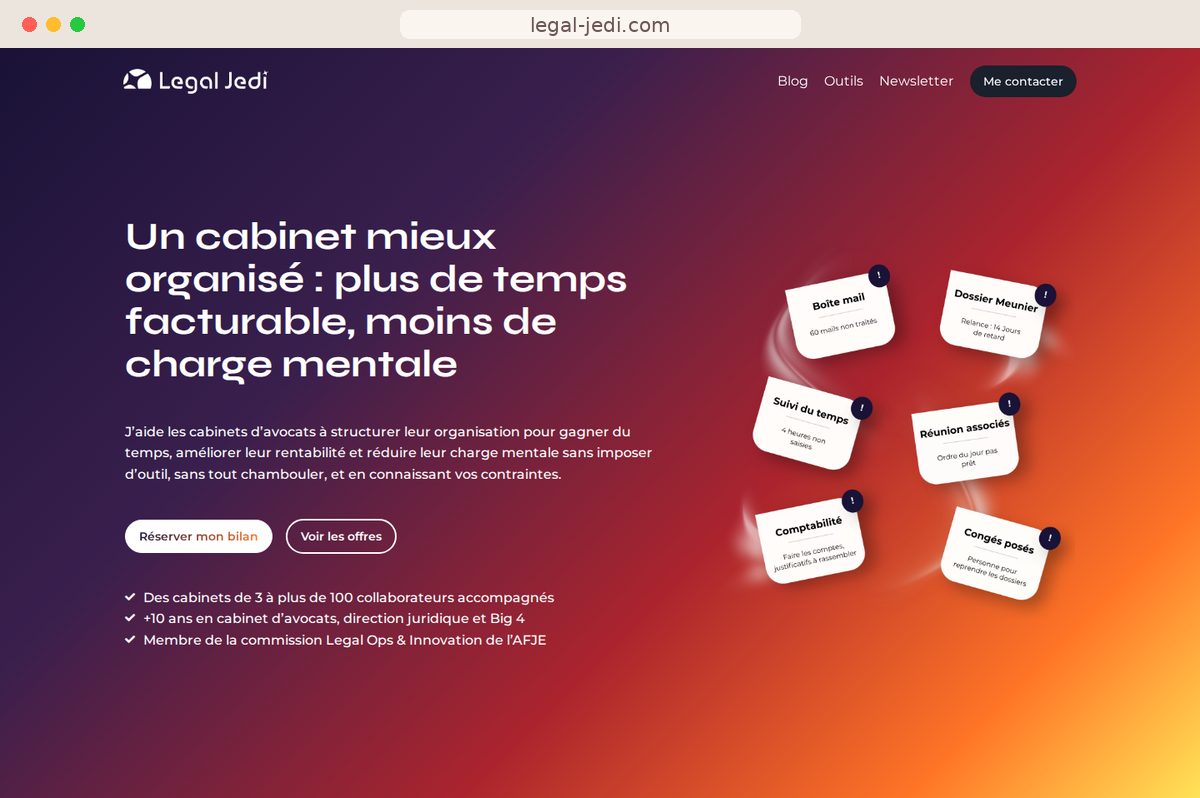 Page d'accueil du site legal-jedi.com