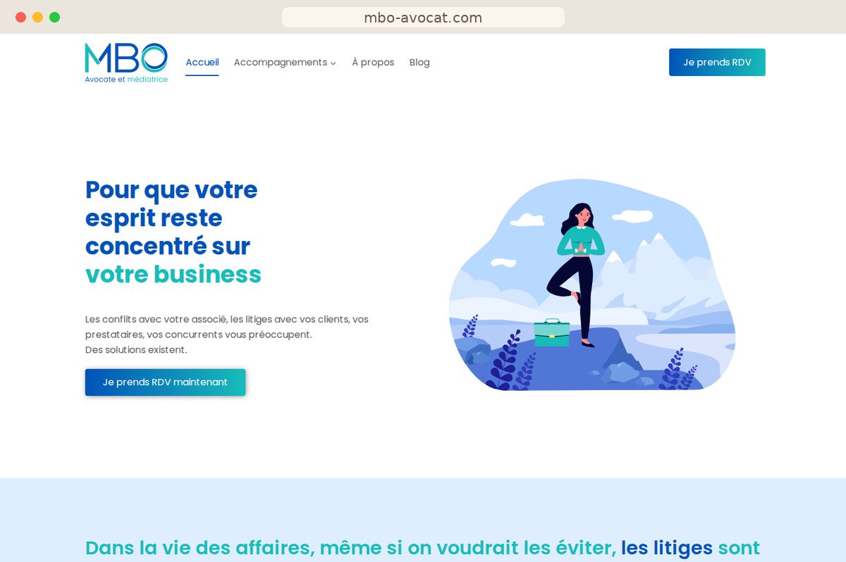 Page d'accueil du site mbo-avocat.com
